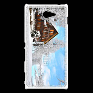 Coque Sony Xperia M2 Chalet enneigé 2