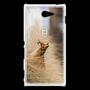 Coque Sony Xperia M2 Renard paysage hiver