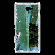 Coque Sony Xperia M2 Barques sur le lac d'Annecy