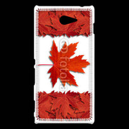 Coque Sony Xperia M2 Canada en feuilles
