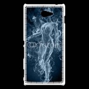 Coque Sony Xperia M2 Femme en fumée de cigarette