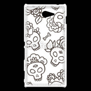 Coque Sony Xperia M2 Fond tête de mort 4
