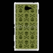 Coque Sony Xperia M2 Fond tête de mort 7