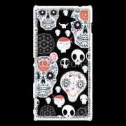 Coque Sony Xperia M2 Fond tête de mort 8