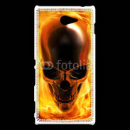 Coque Sony Xperia M2 crâne en feu