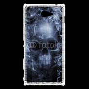 Coque Sony Xperia M2 Tête de mort en fumée 5