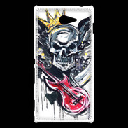 Coque Sony Xperia M2 Tête de mort et guitare