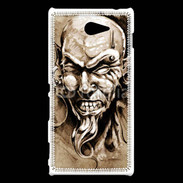 Coque Sony Xperia M2 Visage tatouée et percée 50