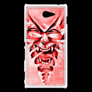 Coque Sony Xperia M2 Monstre en dessin rouge 