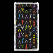 Coque Sony Xperia M2 Fond ciseau coiffeur