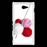 Coque Sony Xperia M2 Tricot et couture