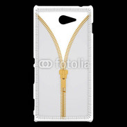 Coque Sony Xperia M2 Fermetures éclaires coutures 2