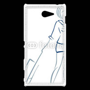 Coque Sony Xperia M2 Hôtesse de l'air 2