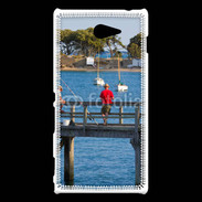 Coque Sony Xperia M2 Pêcheurs sur ponton