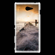Coque Sony Xperia M2 Filet de pêche sur ponton pêcheur
