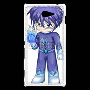 Coque Sony Xperia M2 Chibi style illustration of a superhero