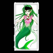 Coque Sony Xperia M2 Fille manga verte