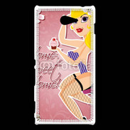 Coque Sony Xperia M2 Dessin femme sexy style Betty Boop