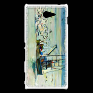 Coque Sony Xperia M2 Peinture bateau de pêche