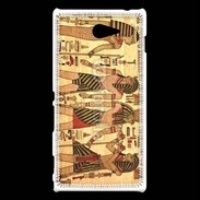 Coque Sony Xperia M2 Peinture Papyrus Egypte