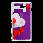Coque Sony Xperia M2 I love Macarons