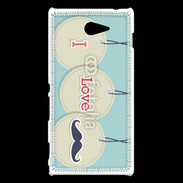 Coque Sony Xperia M2 I love moustache 5