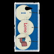 Coque Sony Xperia M2 I love USA 5