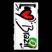 Coque Sony Xperia M2 I love Brésil 2