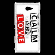 Coque Sony Xperia M2 Keep calm et love me