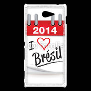 Coque Sony Xperia M2 I love Bresil 2014