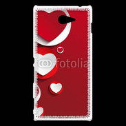 Coque Sony Xperia M2 Cœur en porcelaine