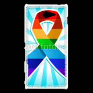 Coque Sony Xperia M2 Rainbow Pride Ribbon