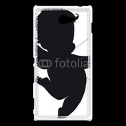 Coque Sony Xperia M2 Silhouette Cupidon