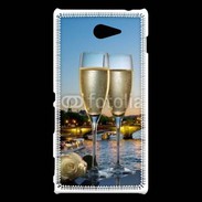Coque Sony Xperia M2 Amour au champagne
