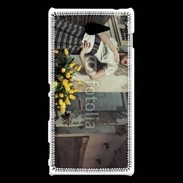 Coque Sony Xperia M2 Femme glamour quartier de Paris