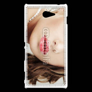 Coque Sony Xperia M2 femme glamour pensante