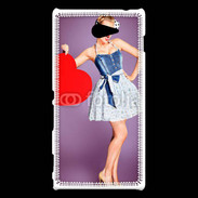Coque Sony Xperia M2 femme glamour coeur style betty boop