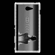 Coque Sony Xperia M2 femme glamour noir et blanc