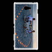 Coque Sony Xperia M2 Couple romantique devant la mer