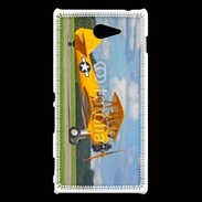 Coque Sony Xperia M2 Avio Biplan jaune