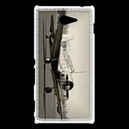 Coque Sony Xperia M2 Avion T6 noir et blanc