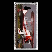 Coque Sony Xperia M2 Biplan blanc et rouge