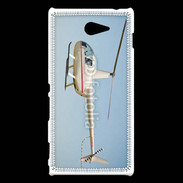 Coque Sony Xperia M2 Hélicoptère R44 blanc