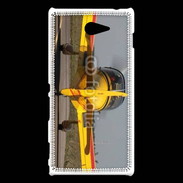 Coque Sony Xperia M2 Cap 10 jaune sur taxiway
