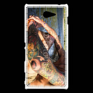 Coque Sony Xperia M2 Tatouage homme sexy