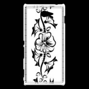 Coque Sony Xperia M2 Tatouage de fleurs 5