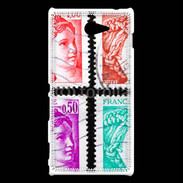 Coque Sony Xperia M2 Timbres Français