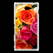 Coque Sony Xperia M2 Bouquet de roses multicouleurs