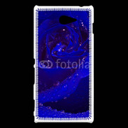Coque Sony Xperia M2 Fleur rose bleue