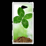 Coque Sony Xperia M2 Trèfle à 4 feuilles 2
